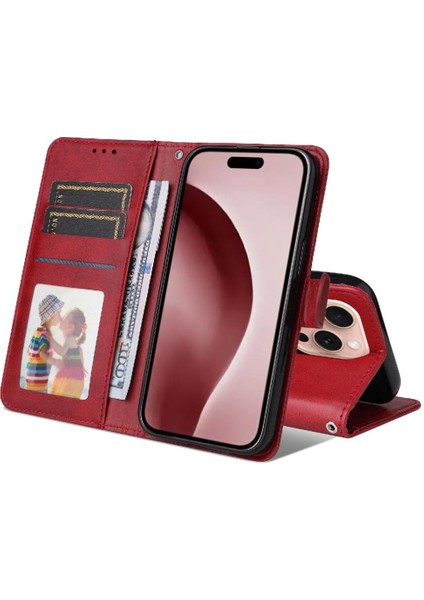 IPhone 16 Pro Max Kılıf Kart Yuvaları ile Uyumlu Kapak Kapak Manyetik (Yurt Dışından)