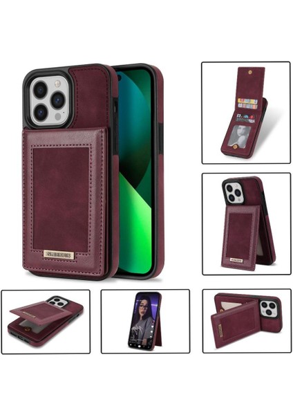 IPhone 14 Pro Flip Case Güçlü Manyetik Adsorpsiyon Rfıd ile Uyumlu (Yurt Dışından)