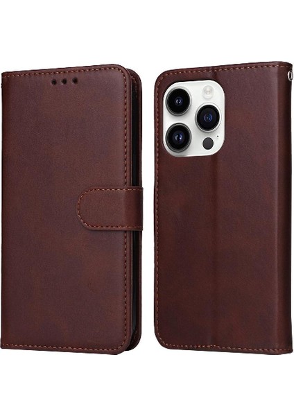 IPhone 15 Pro Kılıf Manyetik Kapatma Kart Yuvaları ile Uyumlu Kapak Çevirin (Yurt Dışından)
