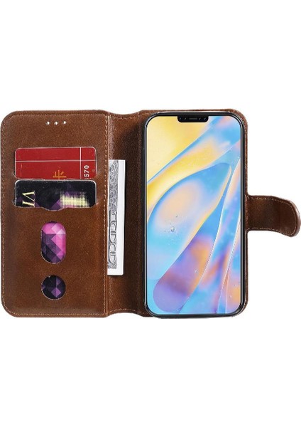 IPhone 12 Mini Kılıf Kapak Kapak Kart Yuvaları Manyetik Kapatma ile Uyumlu (Yurt Dışından)