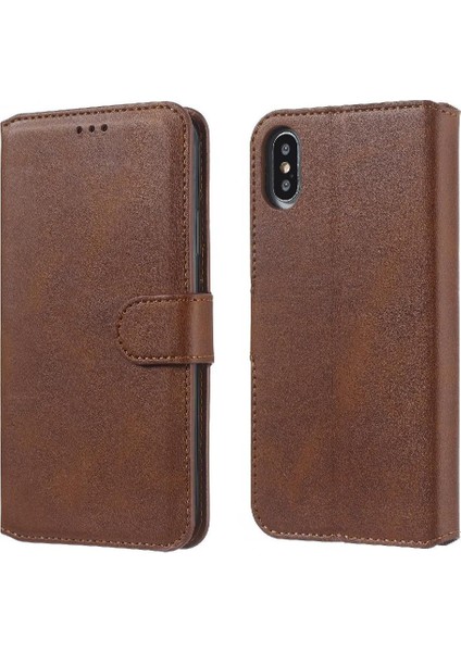 IPhone X/xs Kılıf ile Uyumlu Hassas Kesikler Kapak Manyetik Kart (Yurt Dışından)