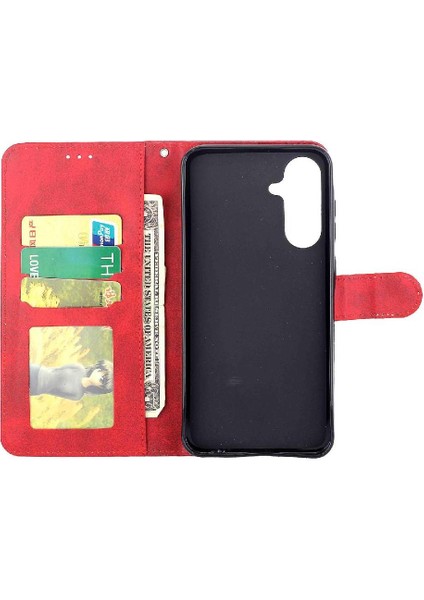 Galaxy A56 Manyetik Kapatma Kickstand Pu Deri Için Filp Durumda (Yurt Dışından)