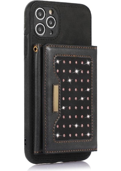 IPhone 11 Pro Max Koruyucu Kılıf Flip Case Kart Tutucu ile Uyumlu (Yurt Dışından)
