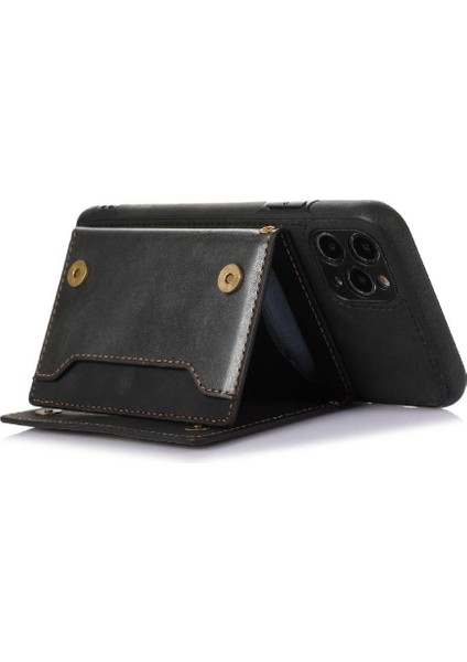 IPhone 11 Pro Max Koruyucu Kılıf Flip Case Kart Tutucu ile Uyumlu (Yurt Dışından)
