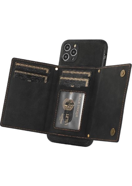 IPhone 11 Pro Max Koruyucu Kılıf Flip Case Kart Tutucu ile Uyumlu (Yurt Dışından)