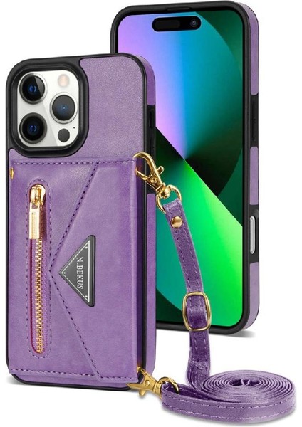 IPhone 16 Pro Max Fermuarlı Cep Kılıfı Manyetik Toka Pu ile Uyumlu (Yurt Dışından) modelleri