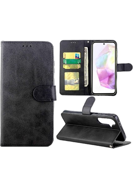 Galaxy A56 Manyetik Kapatma Kickstand Pu Deri Için Filp Durumda (Yurt Dışından)