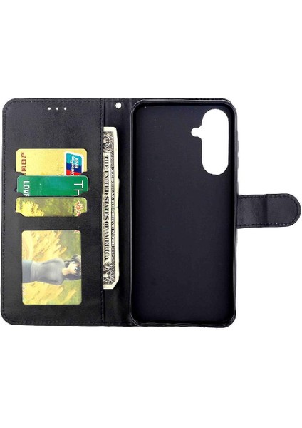 Galaxy A56 Manyetik Kapatma Kickstand Pu Deri Için Filp Durumda (Yurt Dışından)