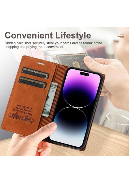 Galaxy A15 Kickstand Manyetik Kapatma Kart Tutucu Için Cüzdan Kılıf (Yurt Dışından) modelleri