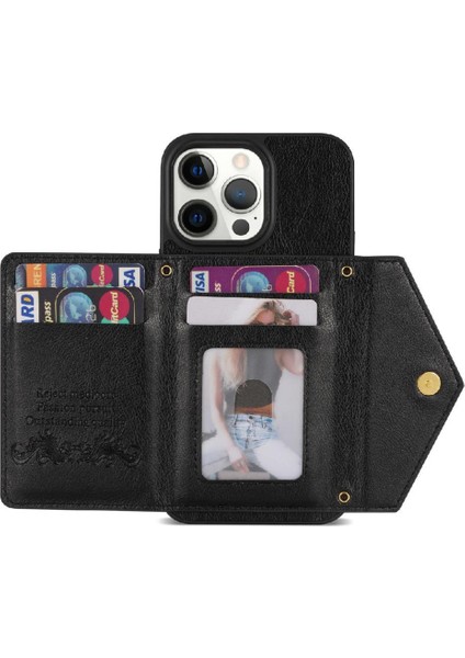 IPhone 16 Pro Max Fermuarlı Cep Kılıfı Manyetik Toka Pu ile Uyumlu (Yurt Dışından) modelleri