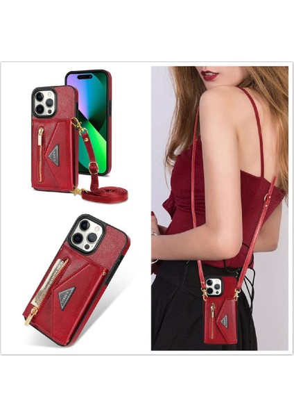 IPhone 15 Pro Max Fermuarlı Cep Kılıfı Koruyucu Kapak Pu ile Uyumlu (Yurt Dışından) modelleri