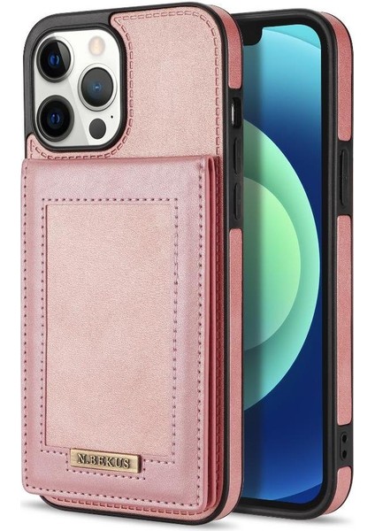 IPhone 13 Pro Max Flip Case Rfıd Engelleme Kickstand Kartı ile Uyumlu (Yurt Dışından)