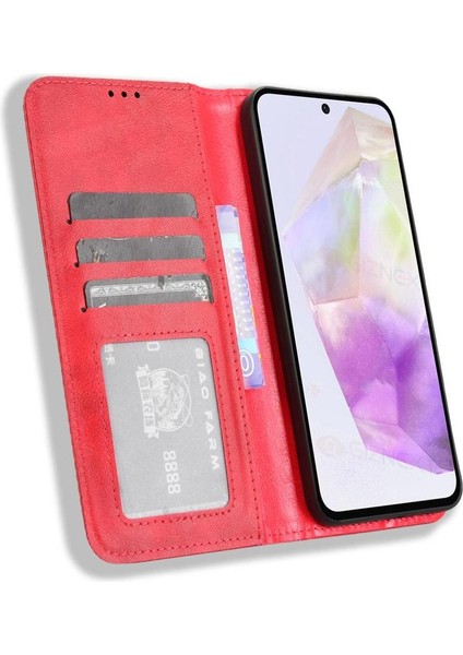 Galaxy A36 Pu Deri Cüzdan Manyetik Kapatma Için Kılıf (Yurt Dışından)