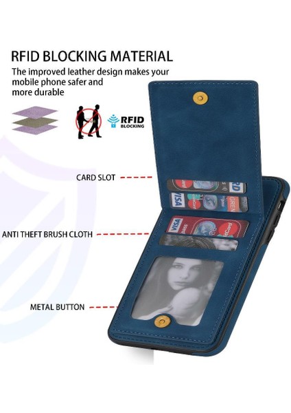 IPhone 11 Pro Flip Case Kart Tutucu Kickstand Güçlü Rfıd ile Uyumlu (Yurt Dışından)