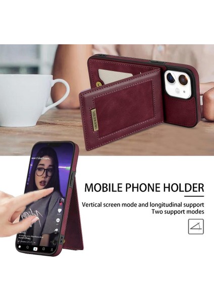 IPhone 12 Flip Case Rfıd Engelleme Kart Sahibinin Güçlü ile Uyumlu (Yurt Dışından)