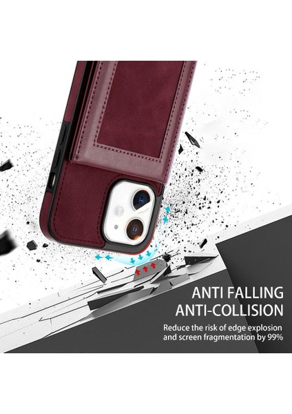 IPhone 12 Flip Case Rfıd Engelleme Kart Sahibinin Güçlü ile Uyumlu (Yurt Dışından)