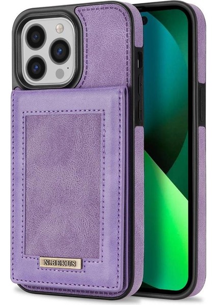 IPhone 14 Pro Max Flip Case Kickstand Rfıd Engelleme Güçlü ile Uyumlu (Yurt Dışından)