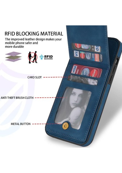 IPhone 14 Pro Flip Case Güçlü Manyetik Adsorpsiyon Rfıd ile Uyumlu (Yurt Dışından)