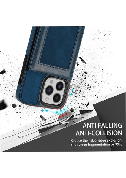IPhone 14 Pro Flip Case Güçlü Manyetik Adsorpsiyon Rfıd ile Uyumlu (Yurt Dışından)