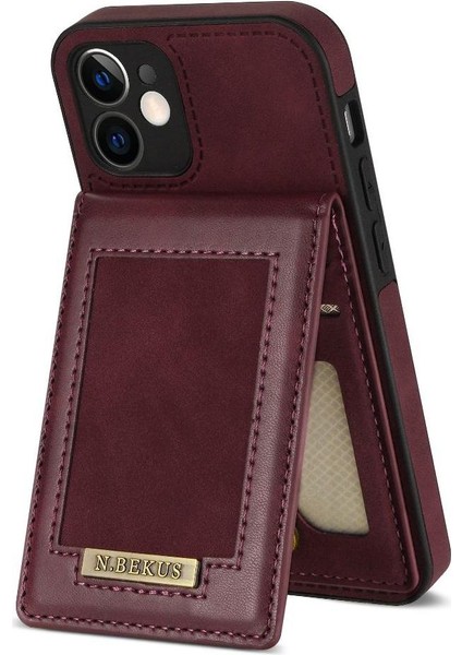 IPhone 12 Min Flip Case Güçlü Manyetik Adsorpsiyon Rfıd ile Uyumlu (Yurt Dışından)