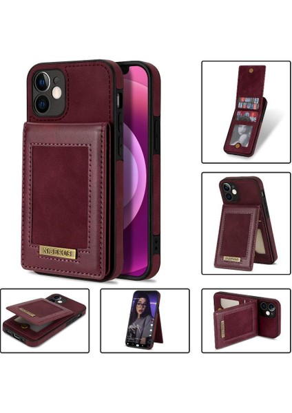 IPhone 12 Min Flip Case Güçlü Manyetik Adsorpsiyon Rfıd ile Uyumlu (Yurt Dışından)