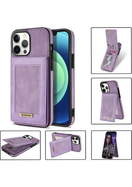 IPhone 13 Pro Max Flip Case Rfıd Engelleme Kickstand Kartı ile Uyumlu (Yurt Dışından)
