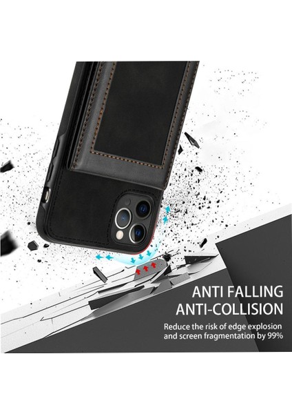IPhone 11 Pro Flip Case Kart Tutucu Kickstand Güçlü Rfıd ile Uyumlu (Yurt Dışından)