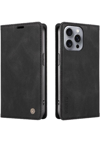 IPhone 16 Pro Max Kılıf Cilt Dostu Manyetik Flip Telefon ile Uyumlu (Yurt Dışından)