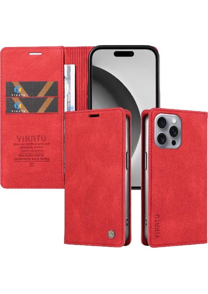 IPhone 16 Pro Max Kılıf Cilt Dostu Manyetik Flip Telefon ile Uyumlu (Yurt Dışından) fırsatları