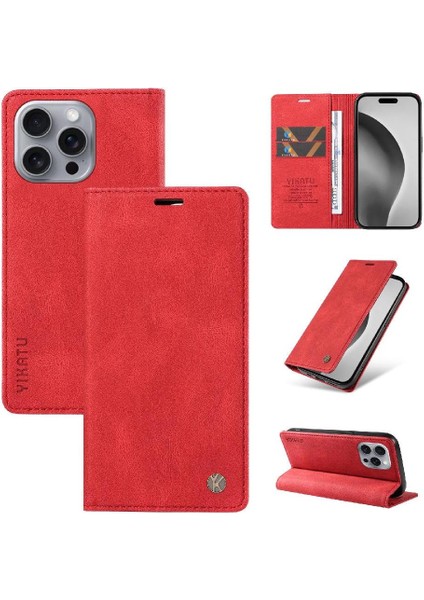 IPhone 16 Pro Max Kılıf Cilt Dostu Manyetik Flip Telefon ile Uyumlu (Yurt Dışından) indirimleri
