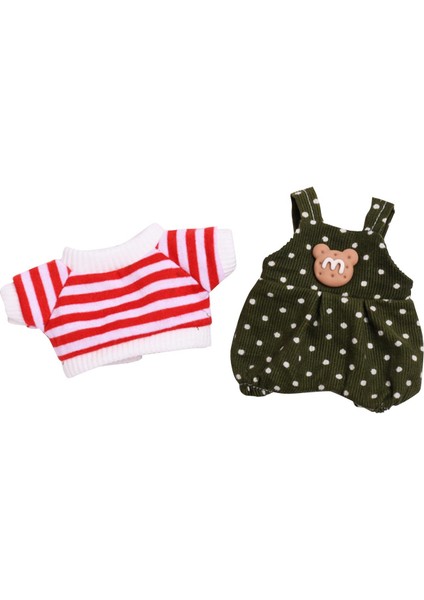 Mini 6 Inç Giysileri Giydirme Giyim Kostümleri Giysileri Yeşil Polka Dot Ayı (Yurt Dışından)