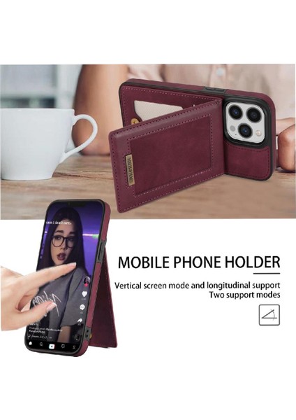 IPhone 15 Pro Max Flip Case Güçlü Manyetik Adsorpsiyon ile Uyumlu (Yurt Dışından)
