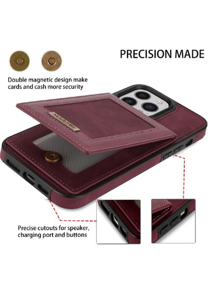 IPhone 15 Pro Max Flip Case Güçlü Manyetik Adsorpsiyon ile Uyumlu (Yurt Dışından)