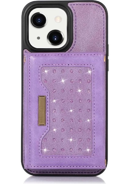 IPhone 14 Plus Koruyucu Kılıf Kart Tutucu Manyetik Kapak ile Uyumlu (Yurt Dışından)