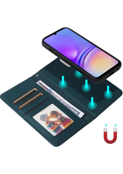 Galaxy A05 Rfıd Engelleme Kablosuz Şarj Cüzdanı Için Flip Case (Yurt Dışından)