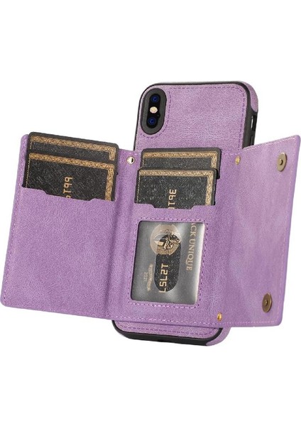IPhone Xs Max Moda Glitter Cüzdan Kılıf Koruyucu Kapak ile Uyumlu (Yurt Dışından)