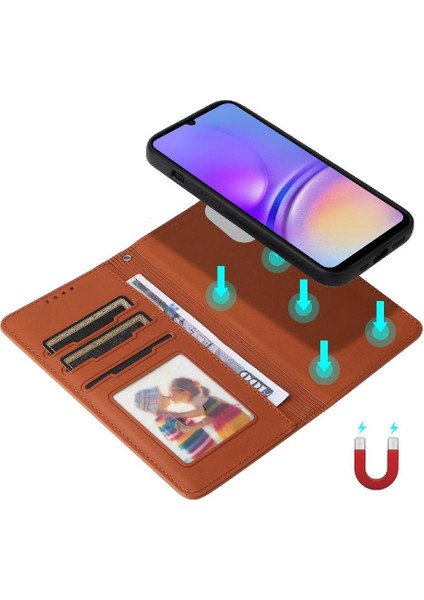 Galaxy A05 Rfıd Engelleme Kablosuz Şarj Cüzdanı Için Flip Case (Yurt Dışından)