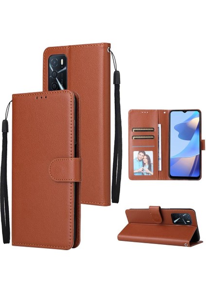 Oppo A56 Kickstand Manyetik Kart Tutucu Pu Deri Kılıf Için Flip Case (Yurt Dışından) fiyatları