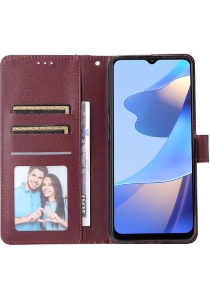 Oppo A56 Kickstand Manyetik Kart Tutucu Pu Deri Kılıf Için Flip Case (Yurt Dışından) fiyatları