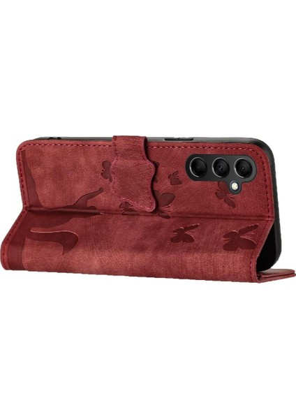 Galaxy A56 Tutucu Kapak Kabartmalı Kelebek Kedi Için Flip Case (Yurt Dışından) fiyatları
