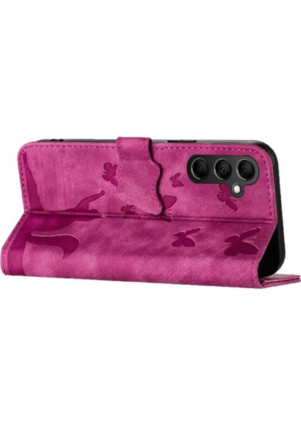 Galaxy A16 Kart Cep Kabartmalı Kelebek Kedi Için Flip Case (Yurt Dışından) fiyatları