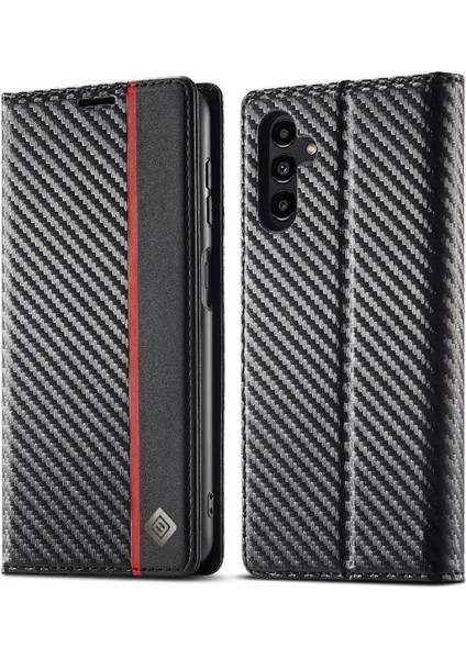 Galaxy A36 Kart Ekleme Manyetik Karbon Fiber Için Flip Case (Yurt Dışından)