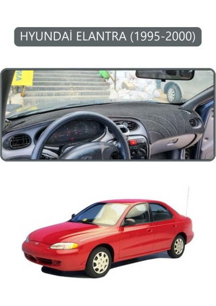 Hyundai Elantra 1995-2000 Torpido Koruma Halısı - Gri Kenar
