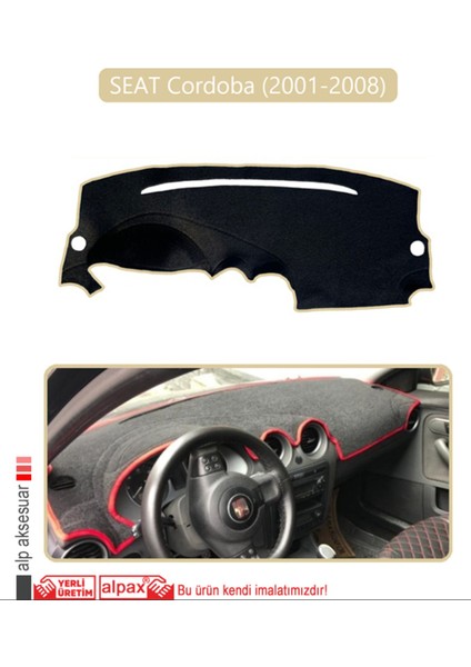 Seat Cordoba (2001-2008) Torpido Koruma Halısı - Bej Kenar