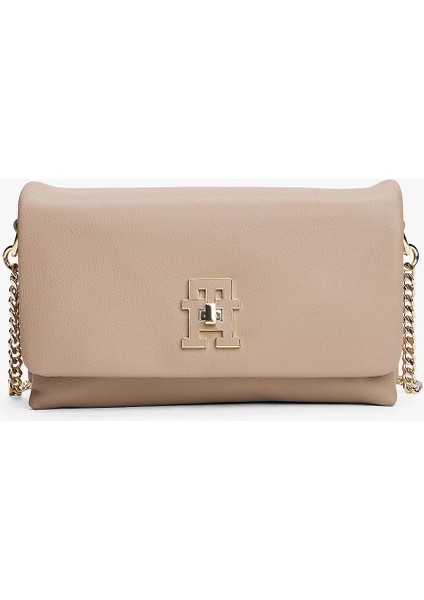 Kadın Th Modern Mini Çapraz Omuz Çantası - Taupe