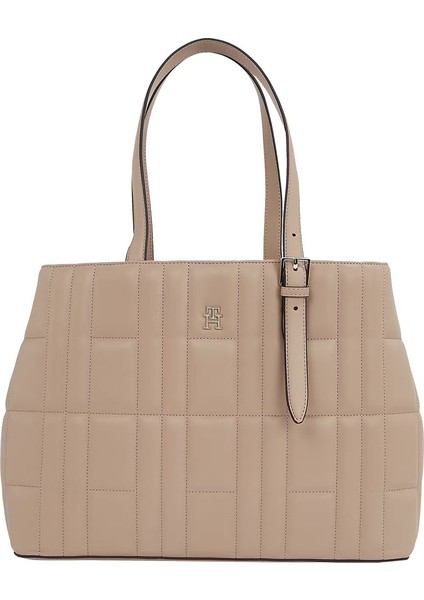 Kadın Th Feminine Tote Omuz Çantası - Bej