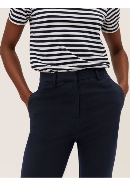 Slim Fit Yüksek Bel Pantolon
