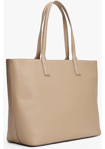 Kadın Logotape Tote Omuz Çanta - Açık Kahverengi fiyatları