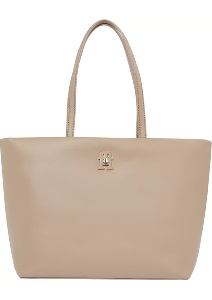 Kadın Modern Tote Omuz Çanta - Bej