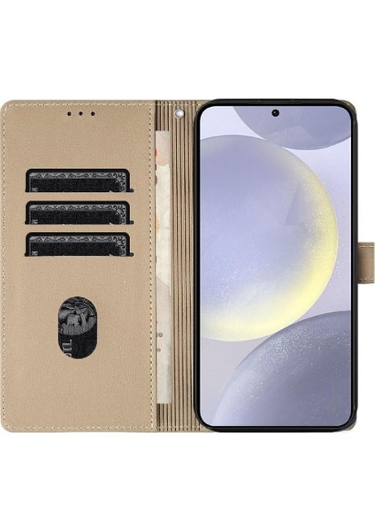 Galaxy S25 Kenar Üç Kart Yuvaları Kickstand Premium Için Flip Case (Yurt Dışından) modelleri